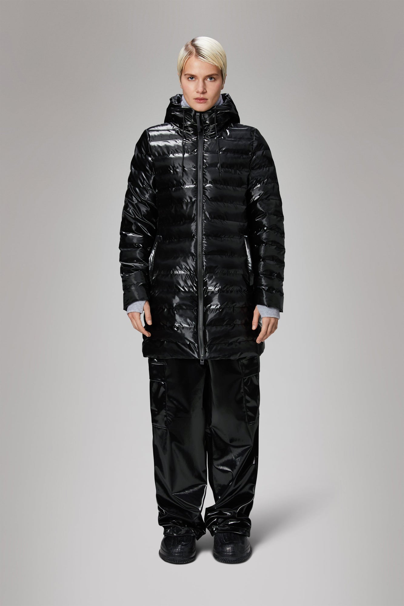 Lohja Long Puffer Curve Jacket | Night