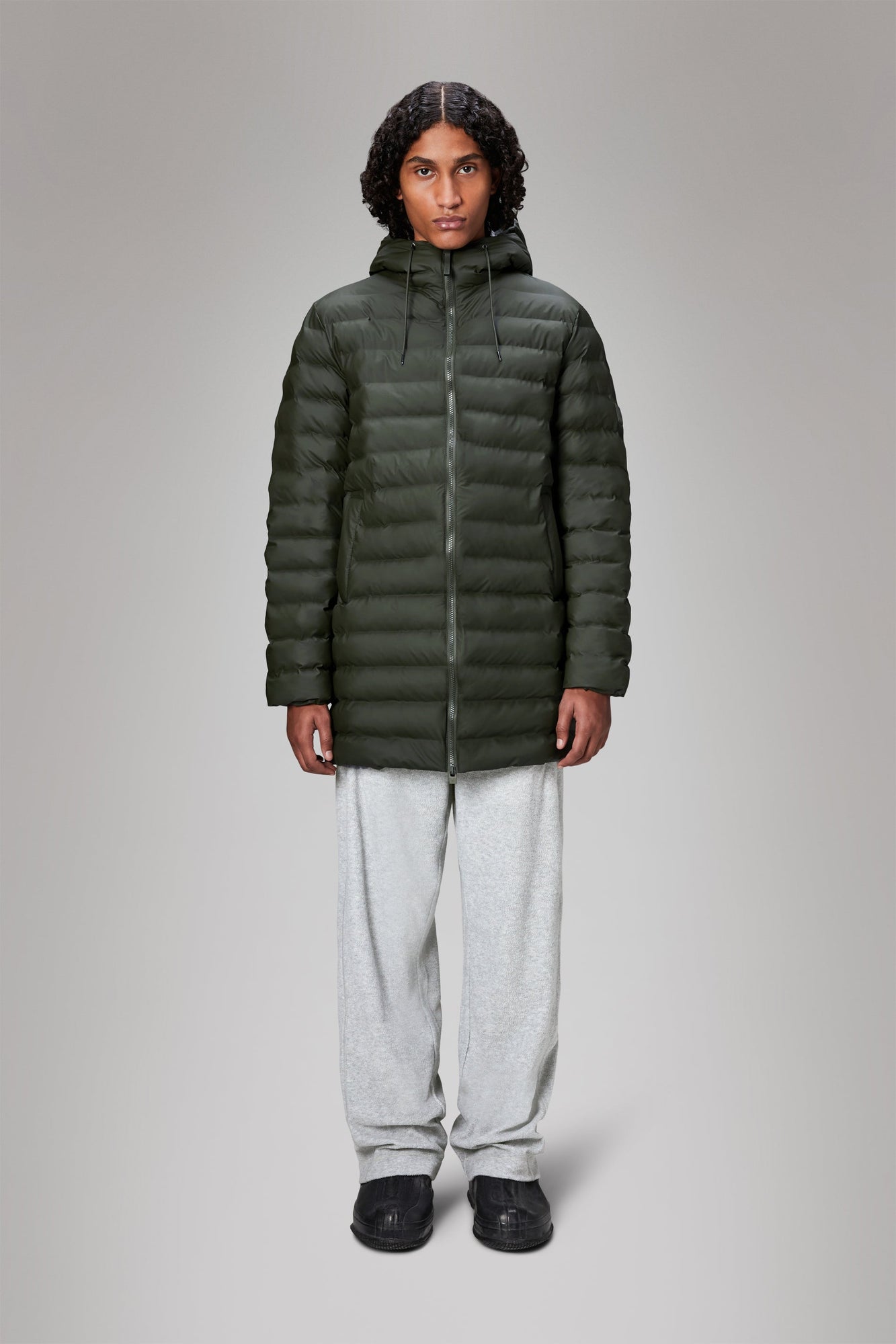 Lohja Long Puffer Jacket | Green