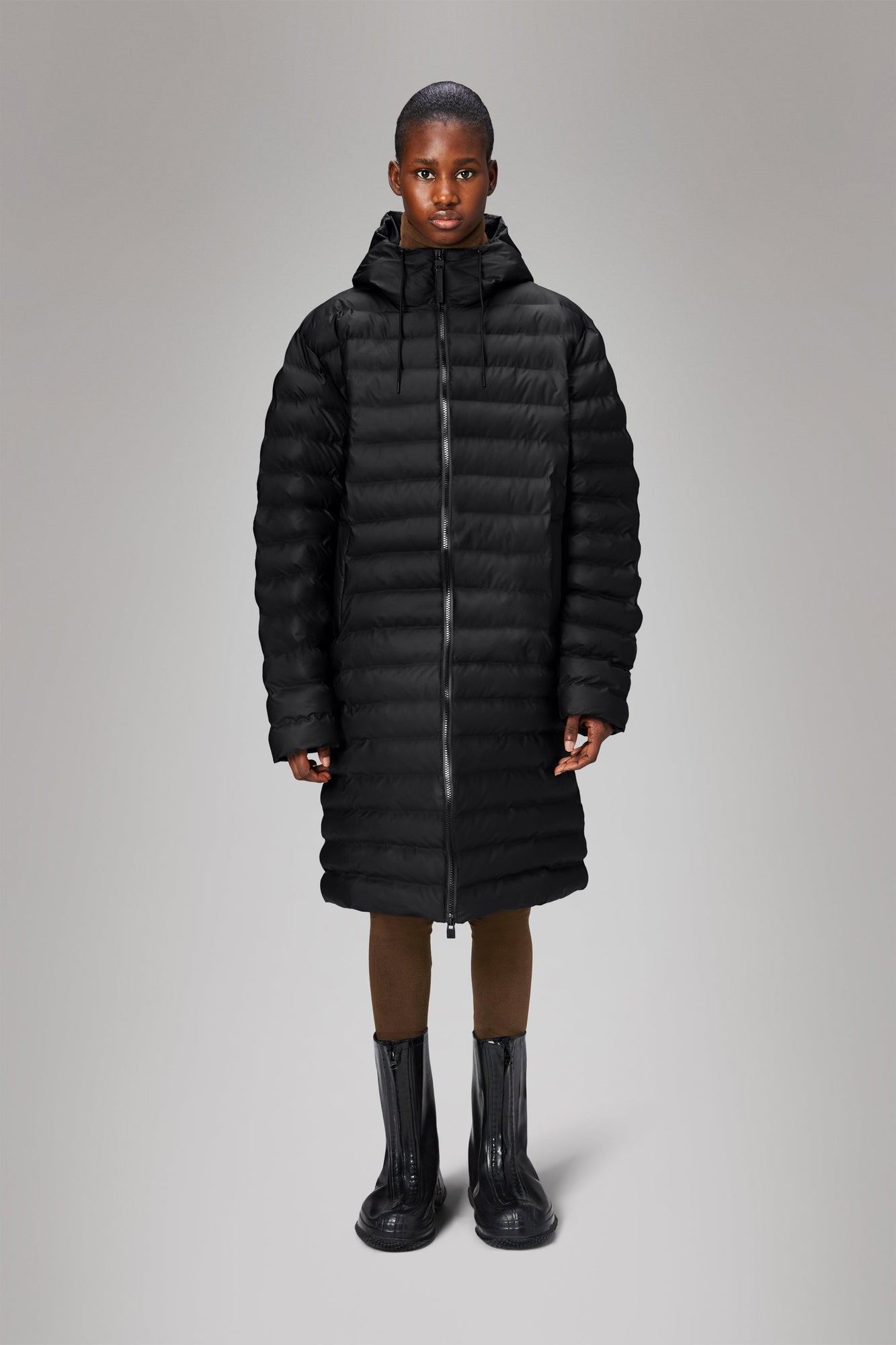 Lohja Longer Puffer Jacket | Black