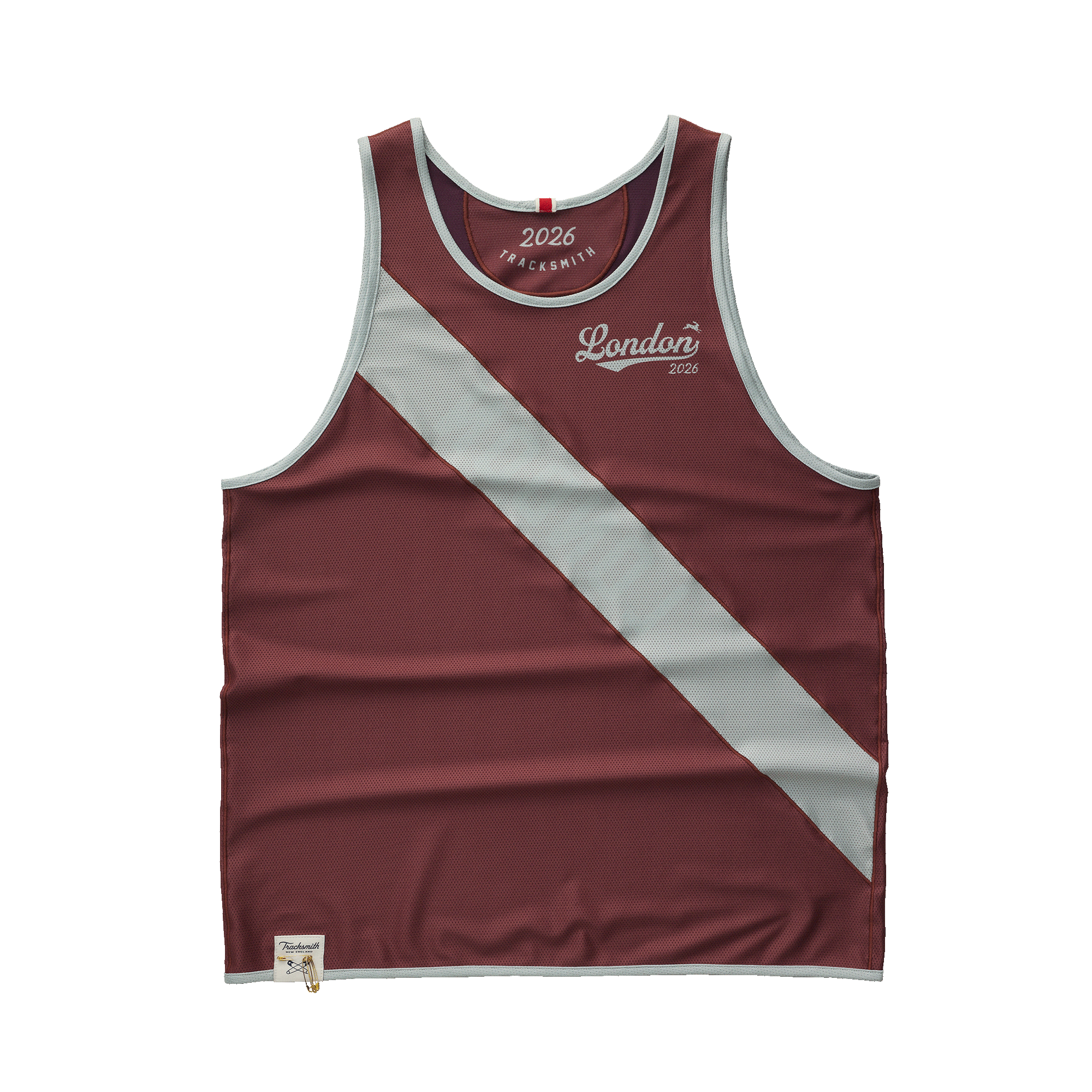 Mens | London Reversible Singlet | Wine/Fired Brick/Jadeite