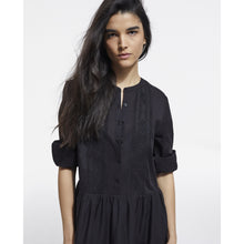 Long Embroidered Dress | Women | Black