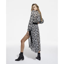 Long Printed Dress | Women | Off White x Black