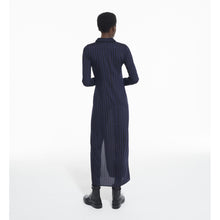 Long Striped Dress | Women | Black Navy