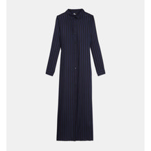 Long Striped Dress | Women | Black Navy