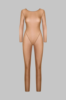 Open Back Long Sleeve Catsuit - French Kiss Light