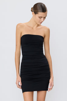 RUCHED TUBE MINI DRESS - ETERNE