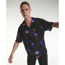 Loose Shirt With Lights Print | Men | Black Red Blue