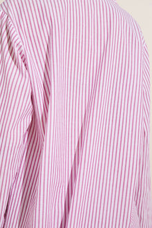 Women | Organic Sandwashed Cotton Woven Long PJ Set | Nautico Stripe Italian Rose