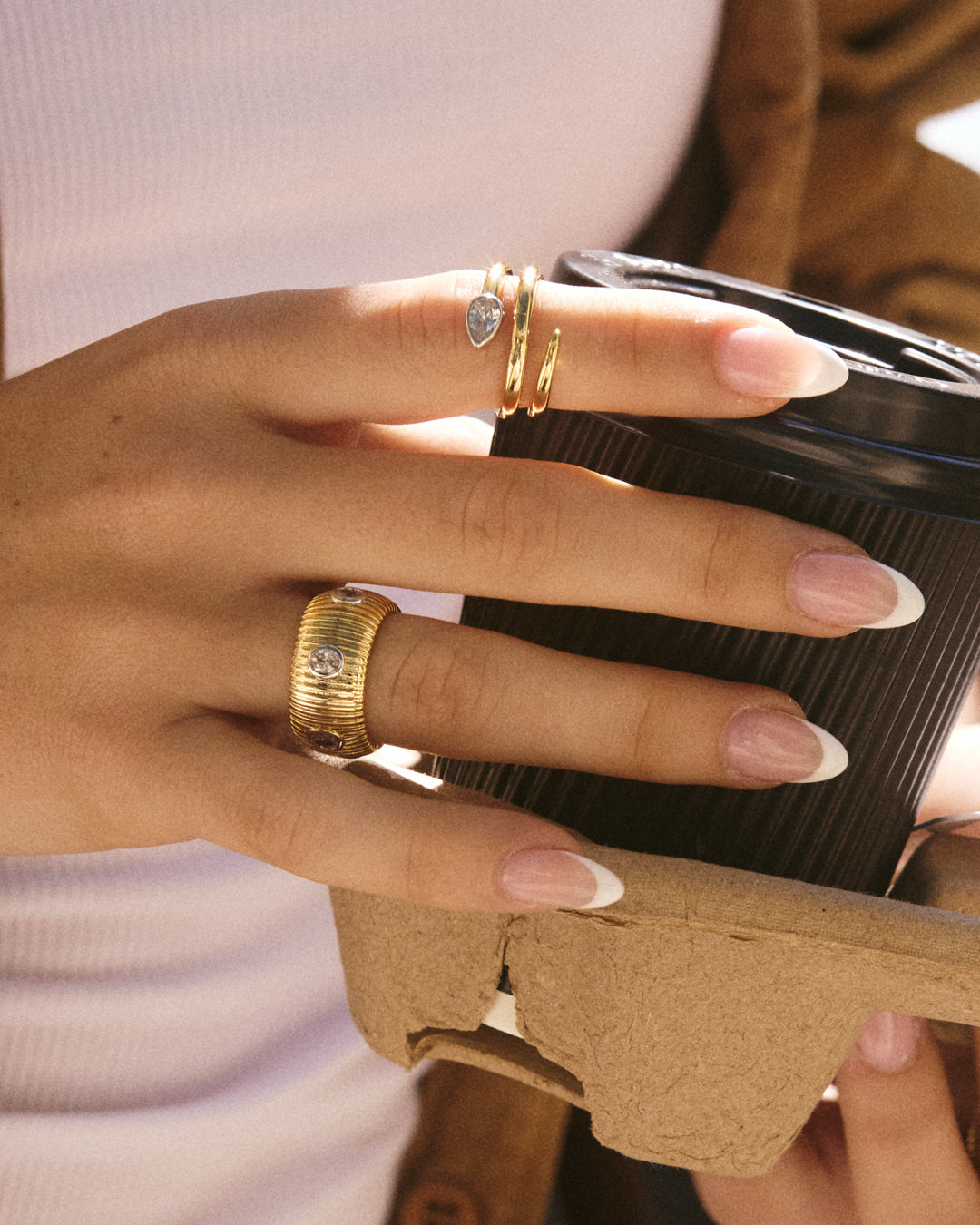 The Georgia Ridged Band | Gold/Silver