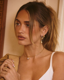 The Georgia Stone Twisted Studs | Silver/Gold