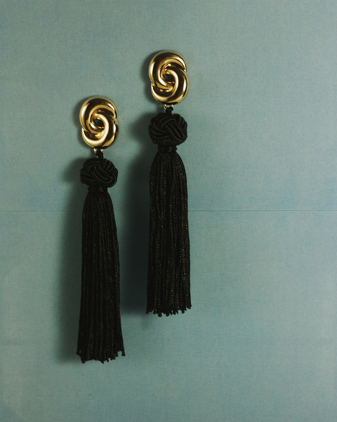 The Solstice Knot Tassel Earrings | Gold