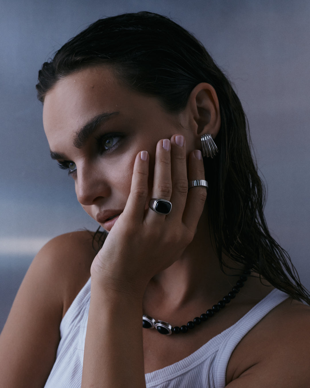 The Sundown Statement Studs | Silver