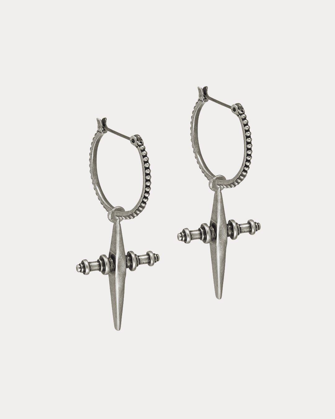 Cross Hoops | Silver Ox
