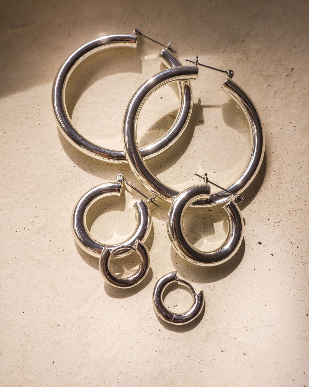 Baby Amalfi Tube Hoops - Silver | Plated Silver