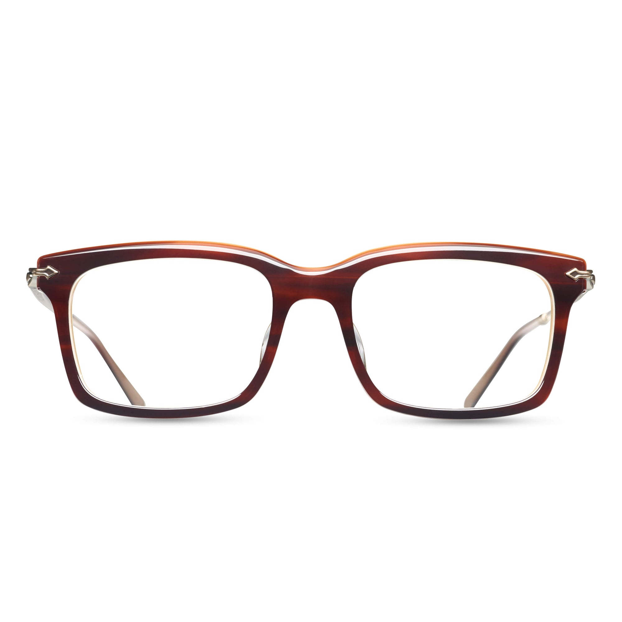 M2037 Rectangle Optical | Almond Browny/Antique Gold | Clear Lens | 50MM