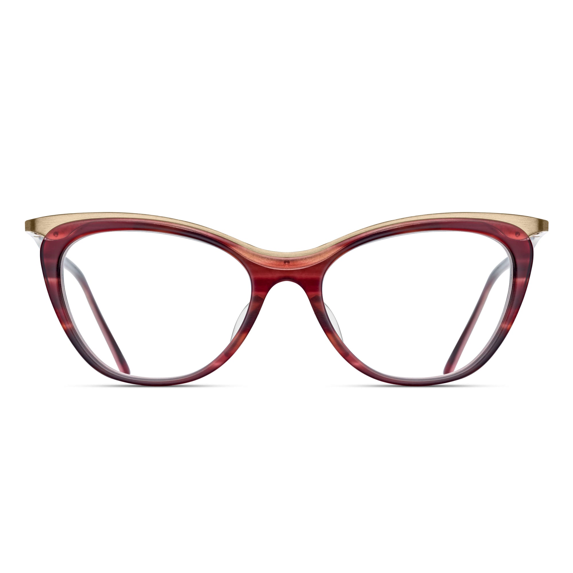 M2044 Cat Eye Optical | Matte Bordeaux Stripe | Clear Lens | 51MM