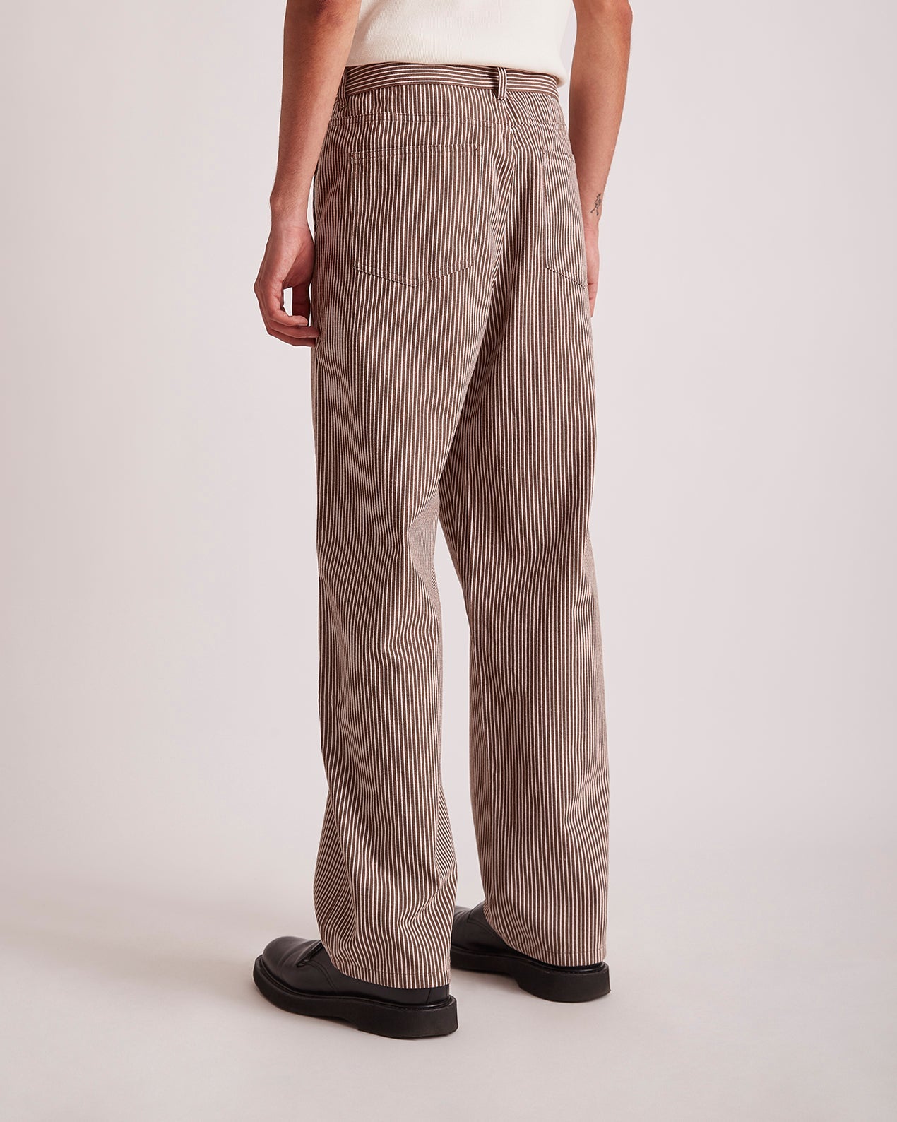 Dark Earth | George Stripe Cotton Twill Pant