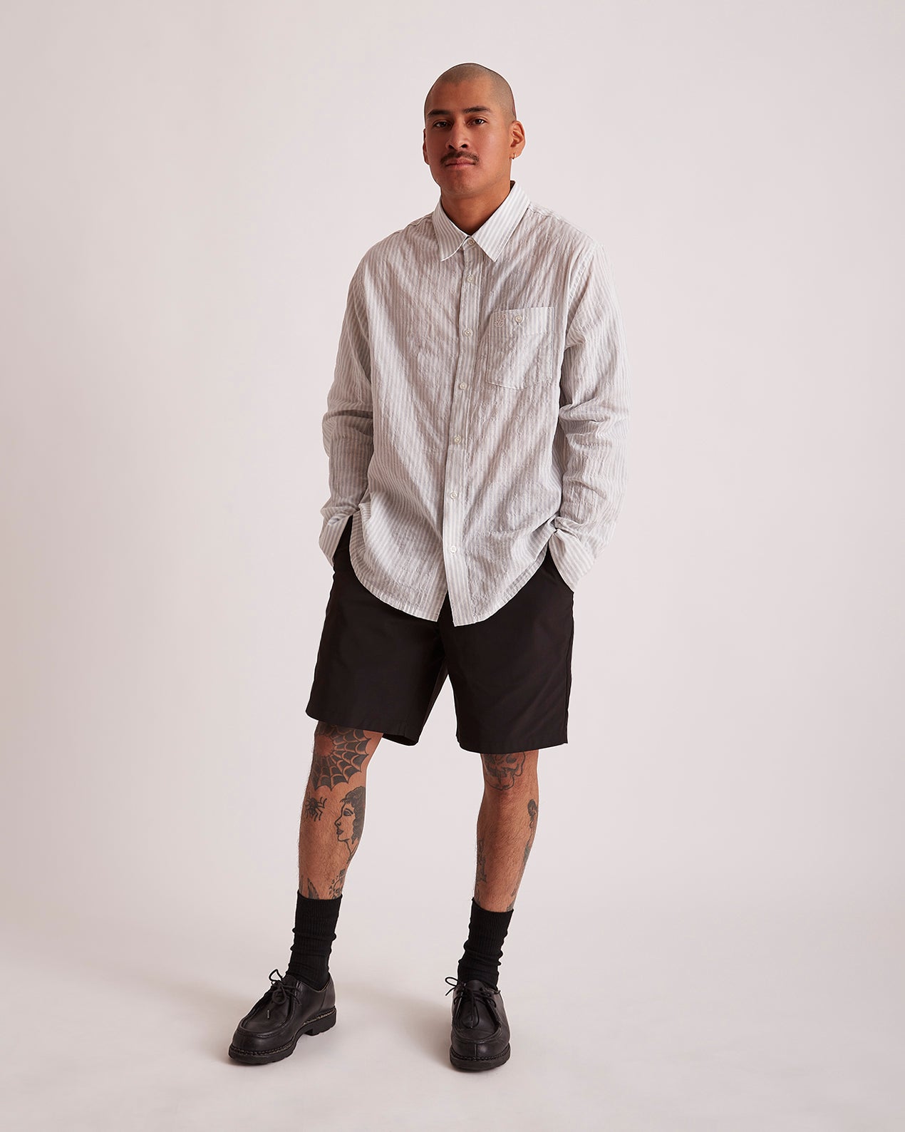 Ivory | Luis Check LS Shirt