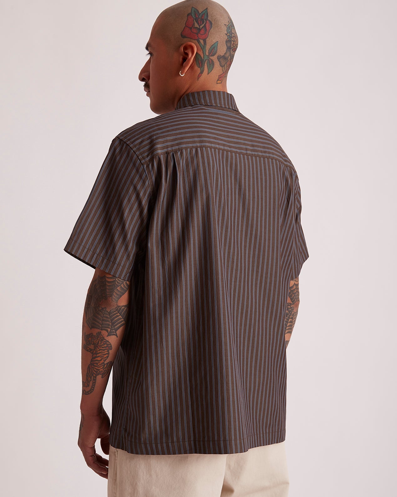 Dark Earth | Bruce Striped Work Shirt