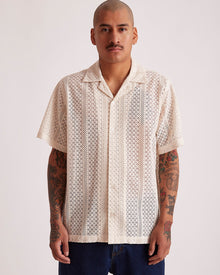 Ivory | Canty Cotton Lace SS Shirt