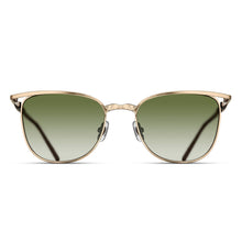 M3109 Panto Sunglass | Brushed Gold/Dark Light Green | Brown Gradient Lens | 54MM