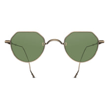 M3132 Panto Sunglass | Antique Gold | Sage Green Lens | 46MM