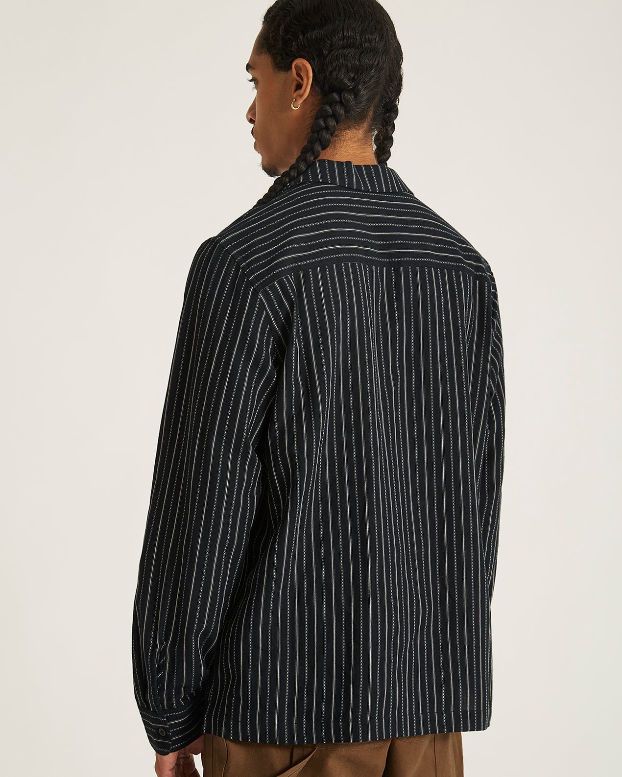 Black | Marco Brushed Shirring Long Sleeve Shirt