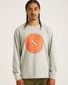 Ash Heather | Slash Badge Standard LS Tee