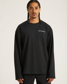 Black | New York Brushed Relaxed Fit LS Tee