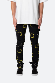 M564 Punk Cargo Pants | Black x Yellow