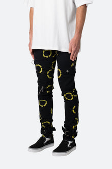 M564 Punk Cargo Pants | Black x Yellow