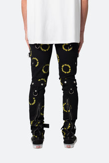 M564 Punk Cargo Pants | Black x Yellow