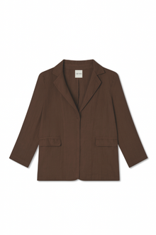 Margaret Linen Blazer | Chestnut