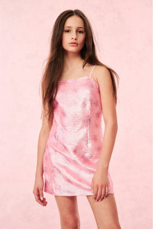 Girls Marin Sequin Mini Dress | Flamenco Pink