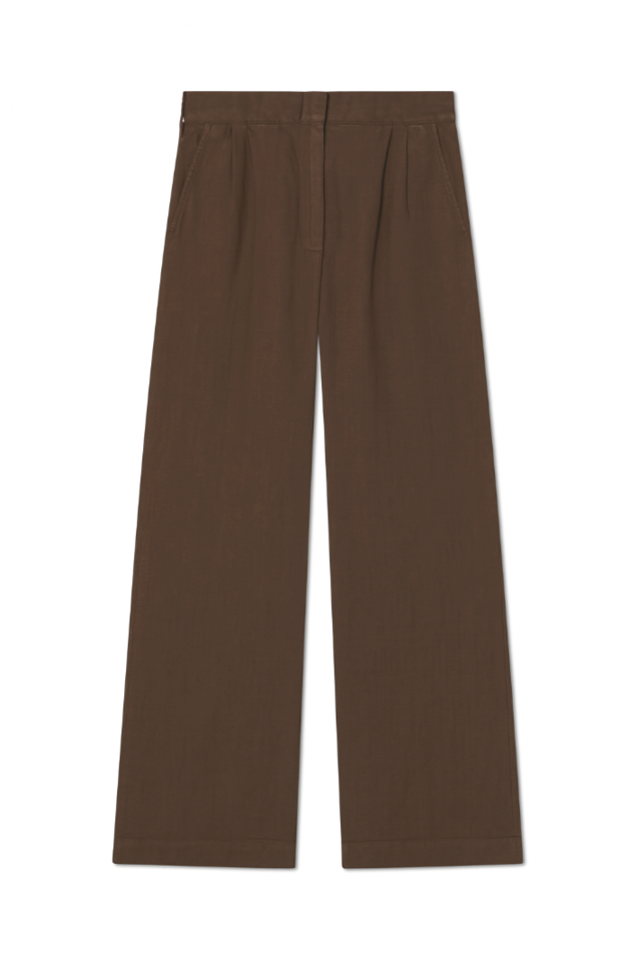 Marina Linen Trouser | Chestnut