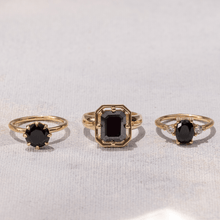 Women | Bewitched Black Onyx 3 Stone Ring | 14k White Gold