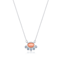 Women | Milos Moonstone Bezel Necklace | 14k White Gold