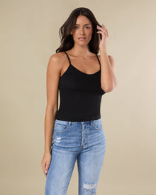 V-neck Cami Top | Black