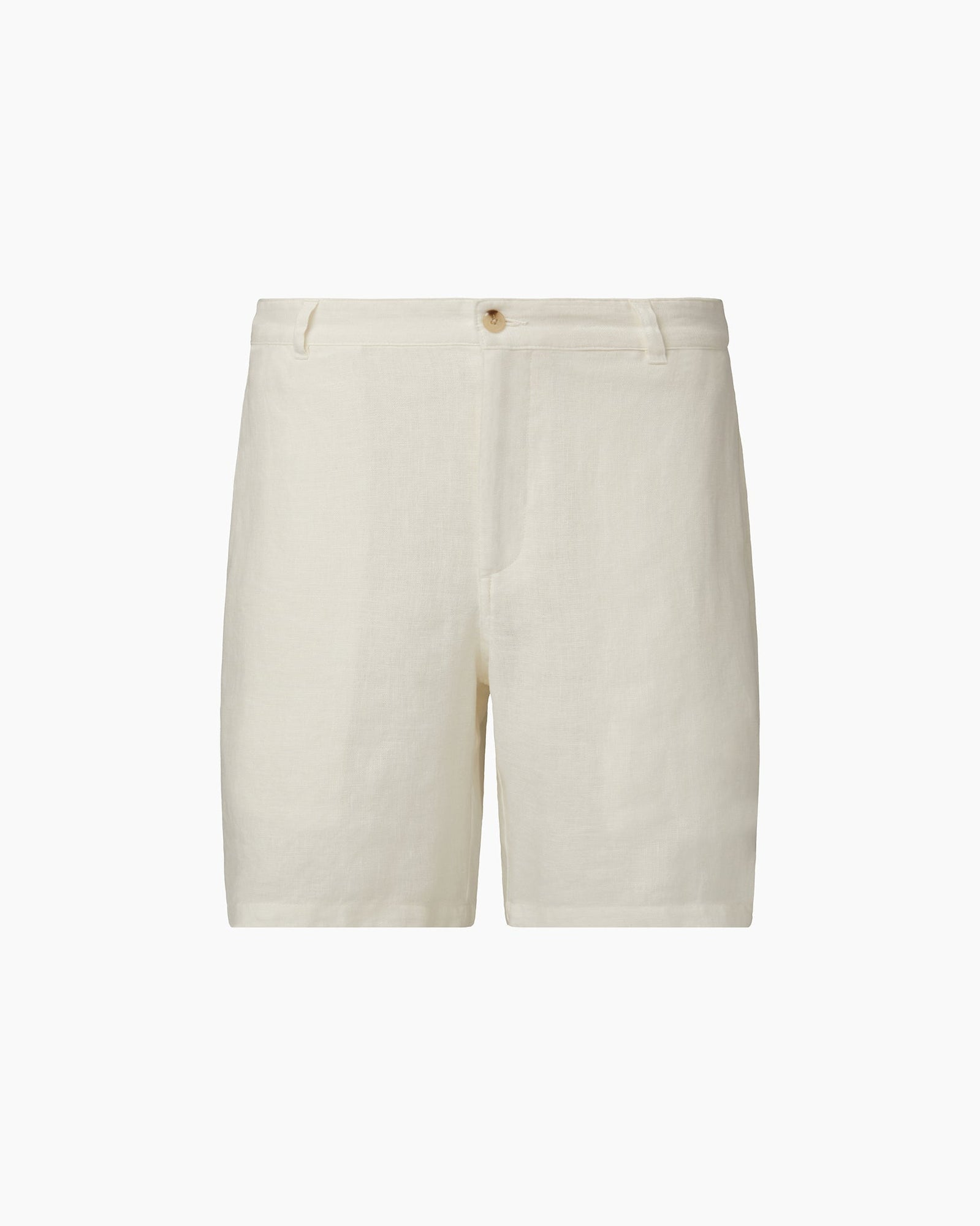 Mens | Linen Fixed-waist Short - I | White