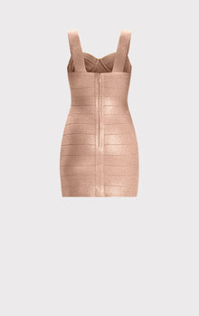 Disco Knit Bustier Dress | Metallic Bare