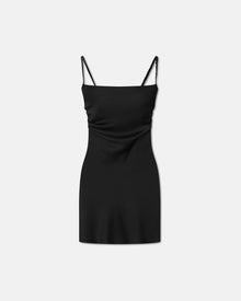 Womens | Merva Slip Satin Mini Dress | Black