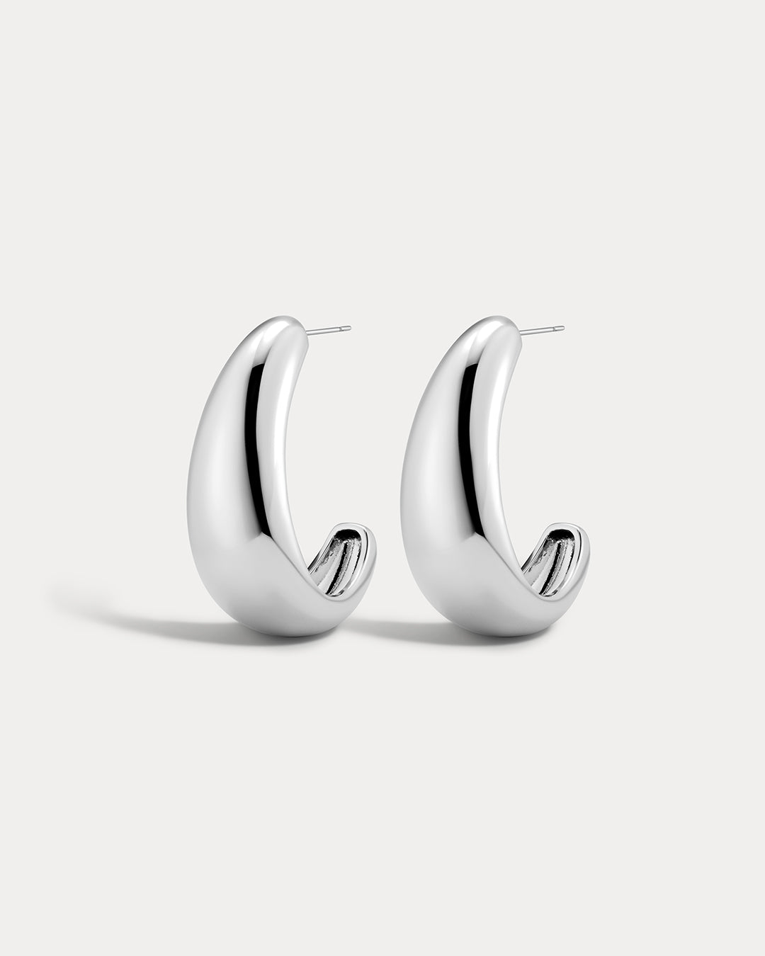 The Chrome Orb Hoops | Silver