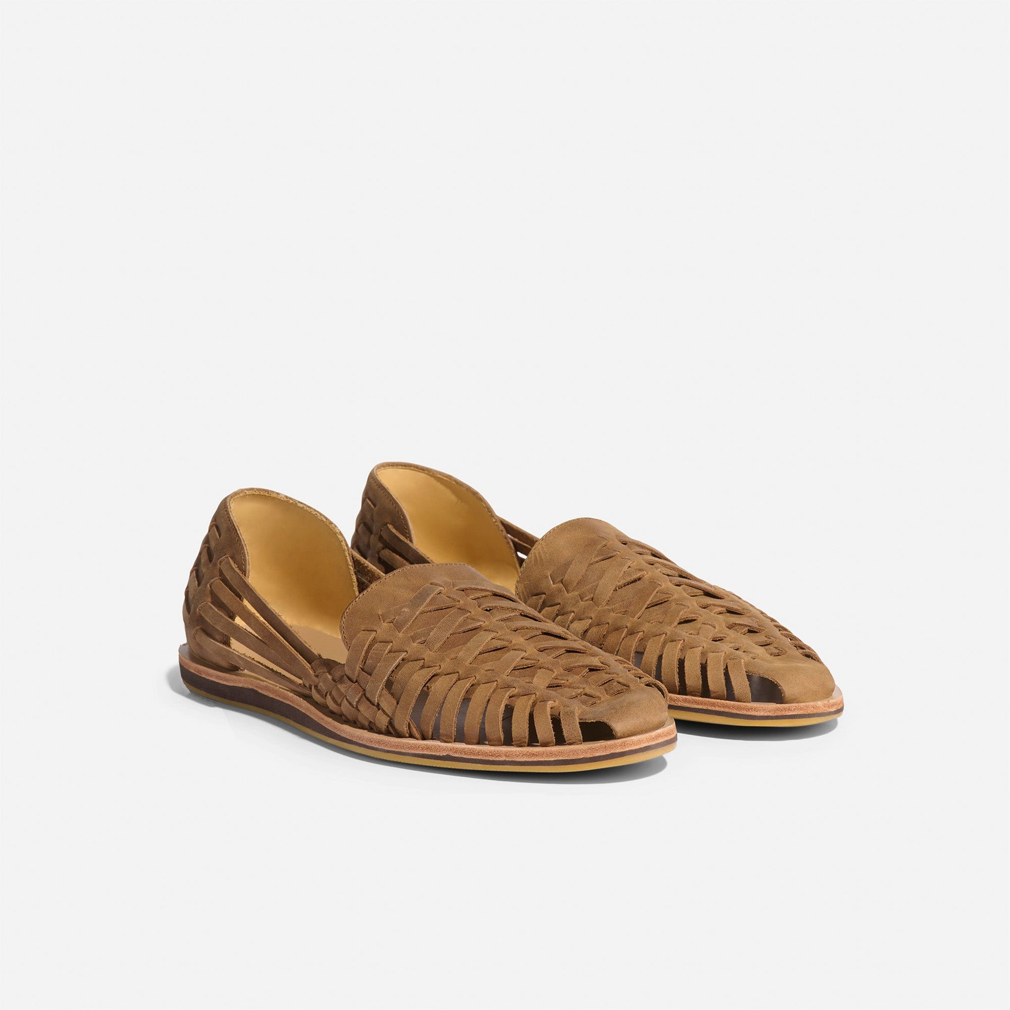 Mens | Leather Huarache Sandal | Tobacco