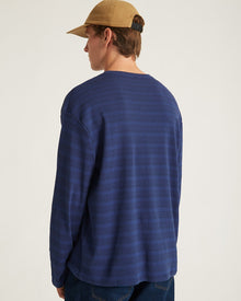 Limoges | Striped Waffle Relaxed LS Tee