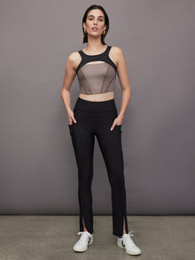Fusion Gloss Bustier | Bronzed Pewter/ Black
