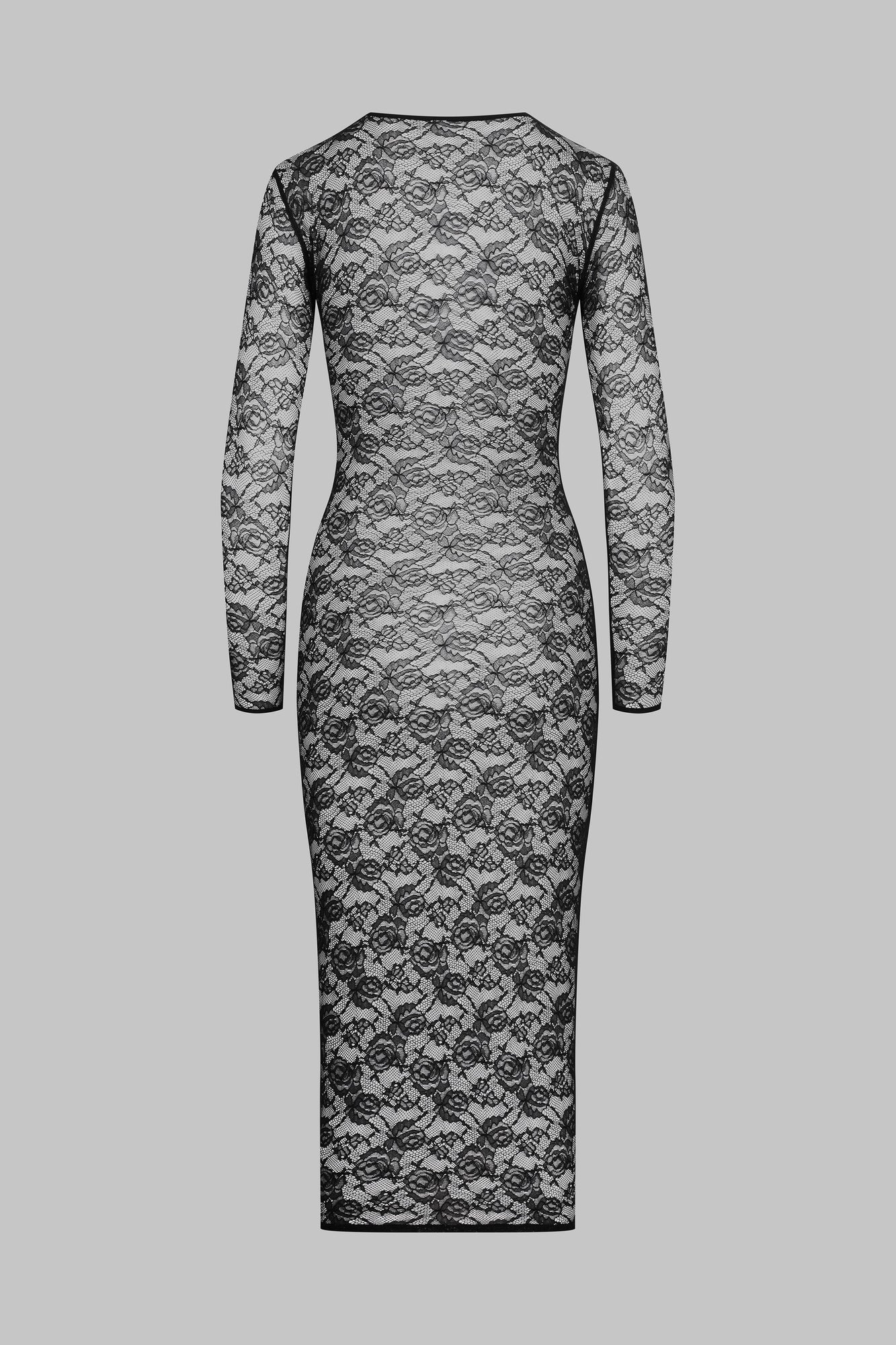 Long sleeve midi dress - Flashback | Black