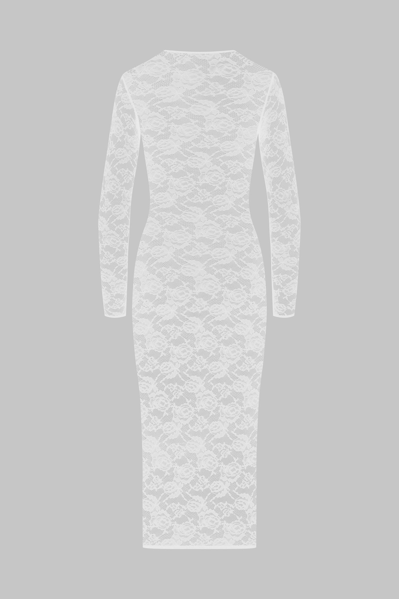 Long Sleeve Midi Dress - Flashback | White