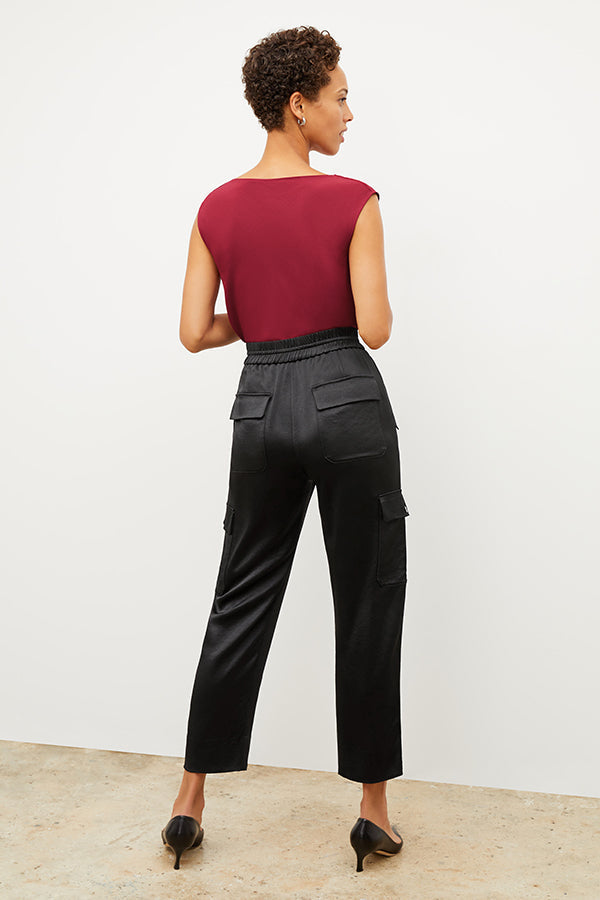 Image of a woman wearing the Gianna Pant in Black | Exclude