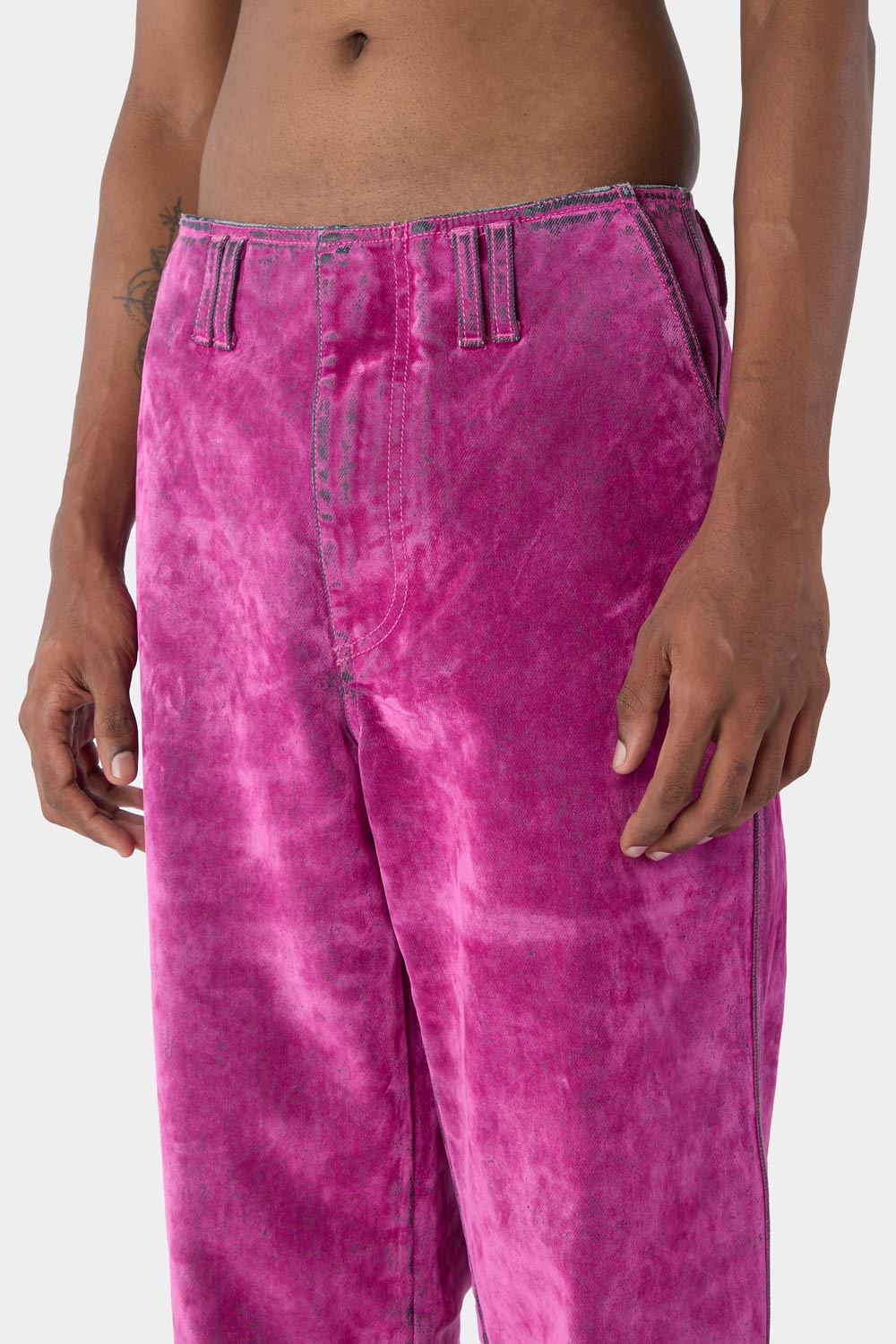 Straight Pants | Men | Fuchsia