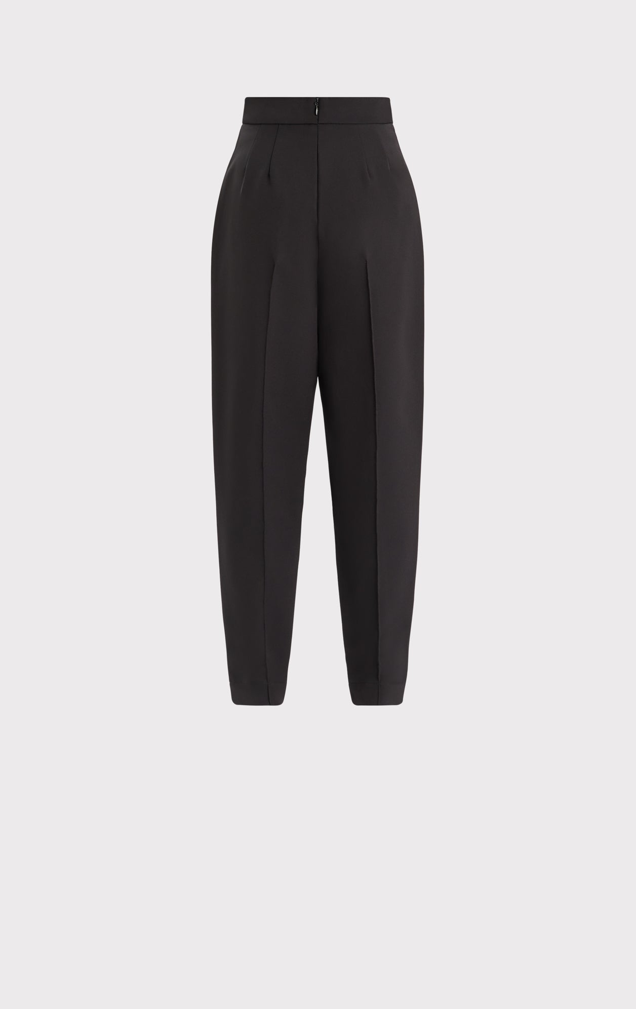 High Waist Pleated Tapered Pants | Black